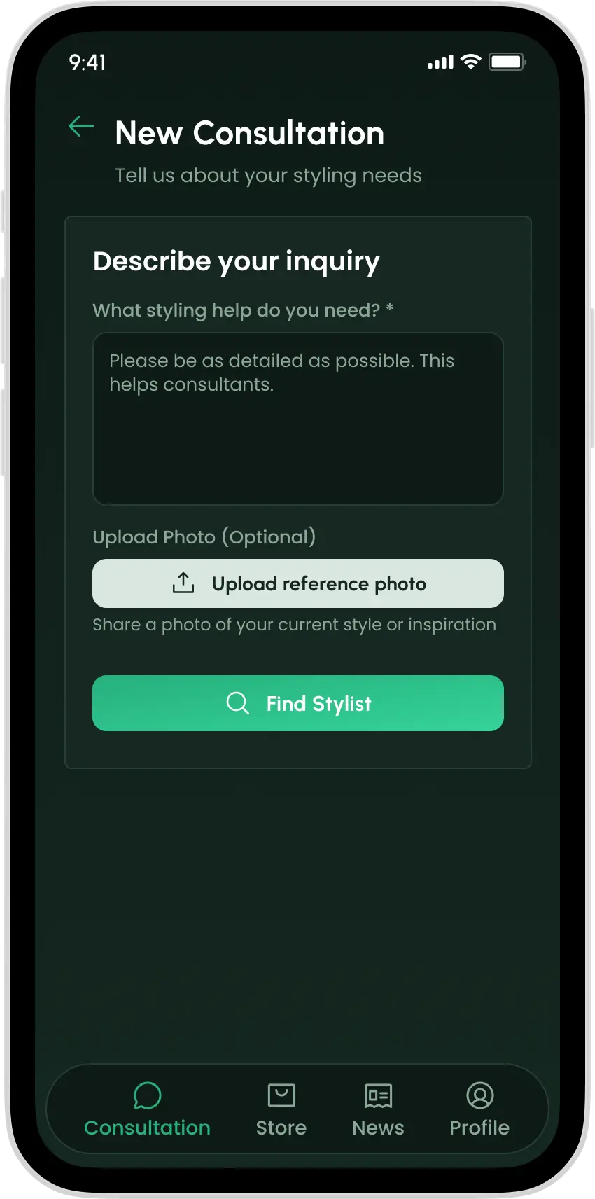 4. Start New Consultation